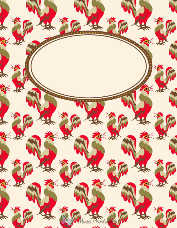 Rooster Binder Cover