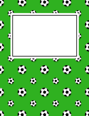 Soccer Ball Binder Cover