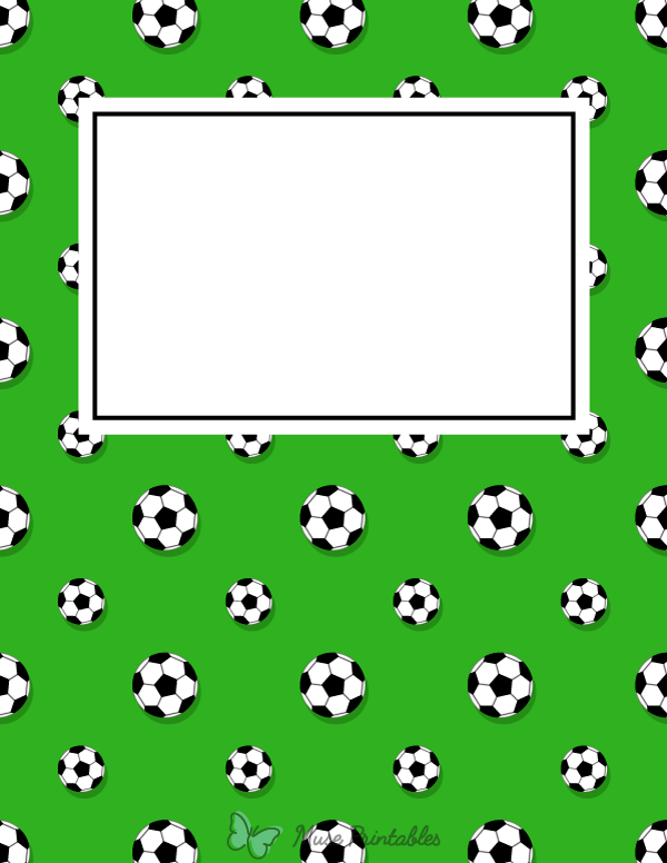 Soccer Ball Binder Cover