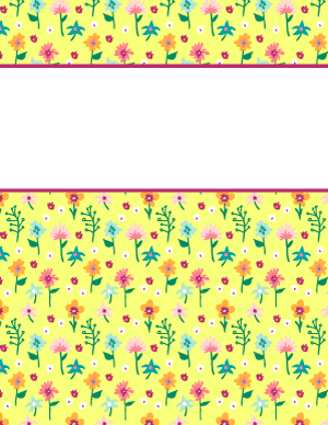 Spring Flower Binder Cover