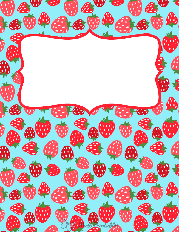 Strawberry Binder Cover