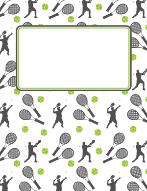 Tennis Binder Cover