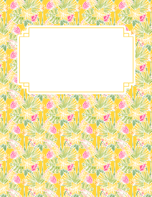Tropical Flower Binder Cover