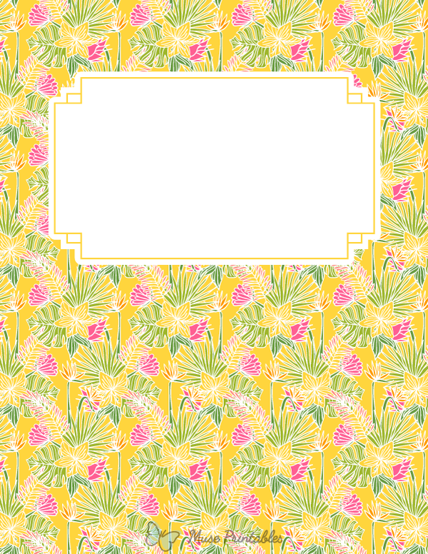 Tropical Flower Binder Cover