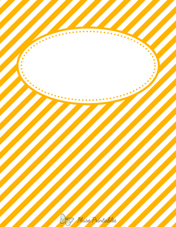 Yellow Diagonal Stripe Binder Cover