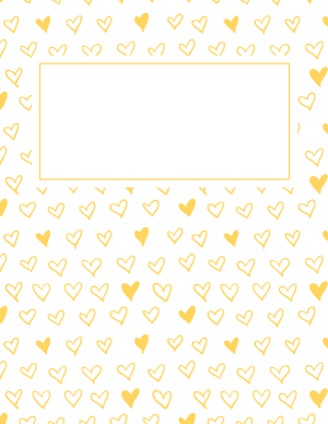 Yellow Heart Binder Cover