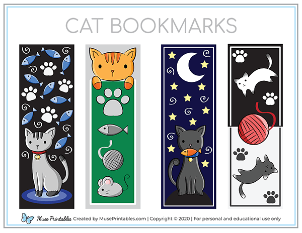 Free Printable Cat Bookmarks PRINTABLE TEMPLATES