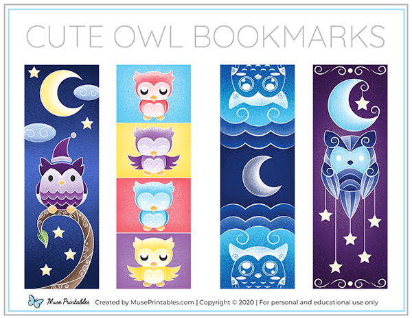 Cute Owl Bookmarks