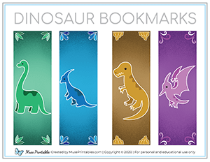 Dinosaur Bookmarks