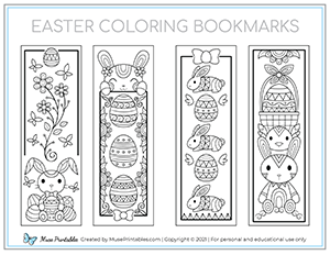 Easter Coloring Bookmarks