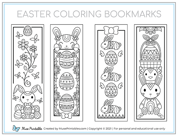 Easter Coloring Bookmarks