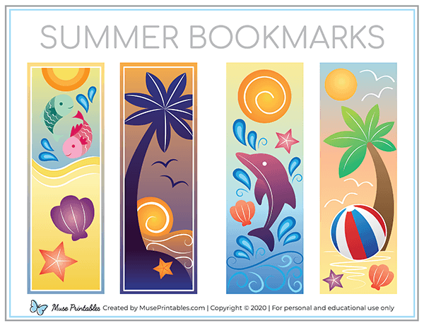 printable summer bookmarks
