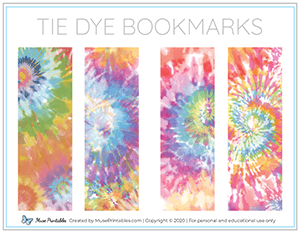 Tie Dye Bookmarks
