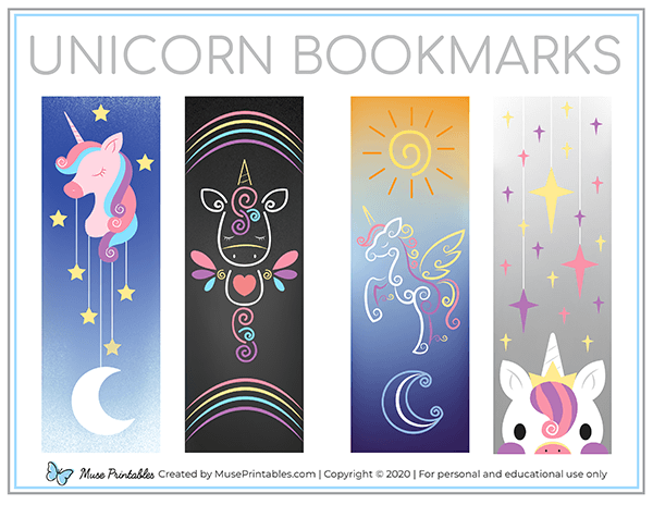 Marque-page LICORNE - Unicorn Bookmark 