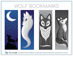 Wolf Bookmarks