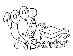 100 Days Smarter Coloring Page