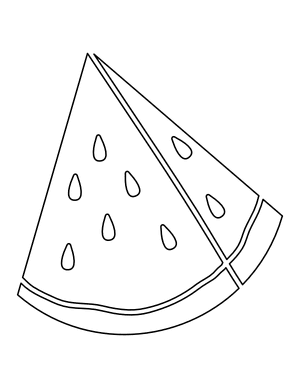 3d Watermelon Slice Coloring Page