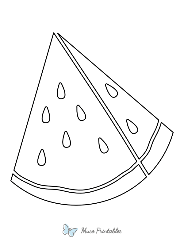 3d Watermelon Slice Coloring Page