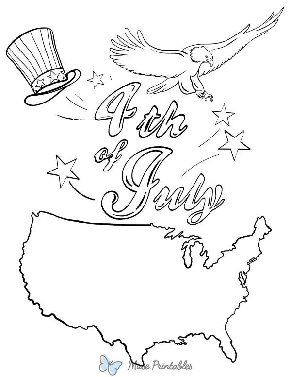 4th of July Coloring Page