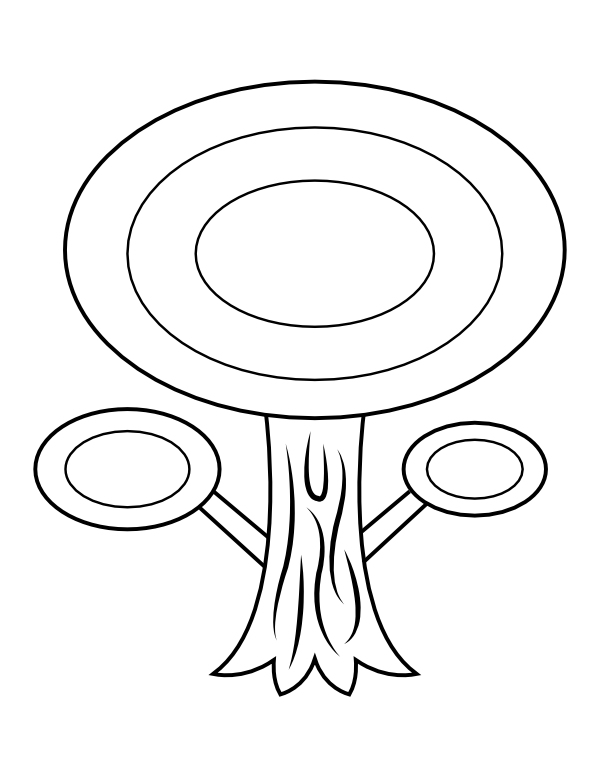 Abstract Tree Coloring Page