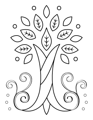Abstract Tree of Life Coloring Page