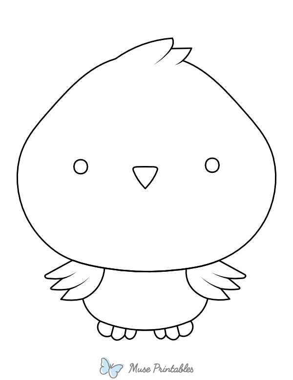 Adorable Bird Coloring Page