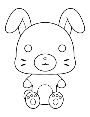 Adorable Bunny Coloring Page
