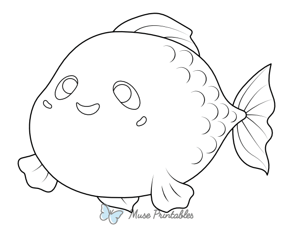 Adorable Fish Coloring Page