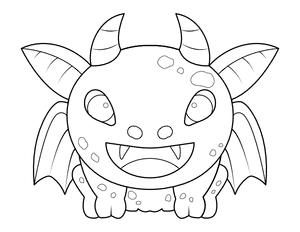 Adorable Gargoyle Coloring Page