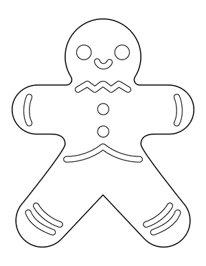 Adorable Gingerbread Man Coloring Page