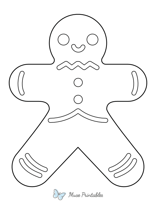 Adorable Gingerbread Man Coloring Page