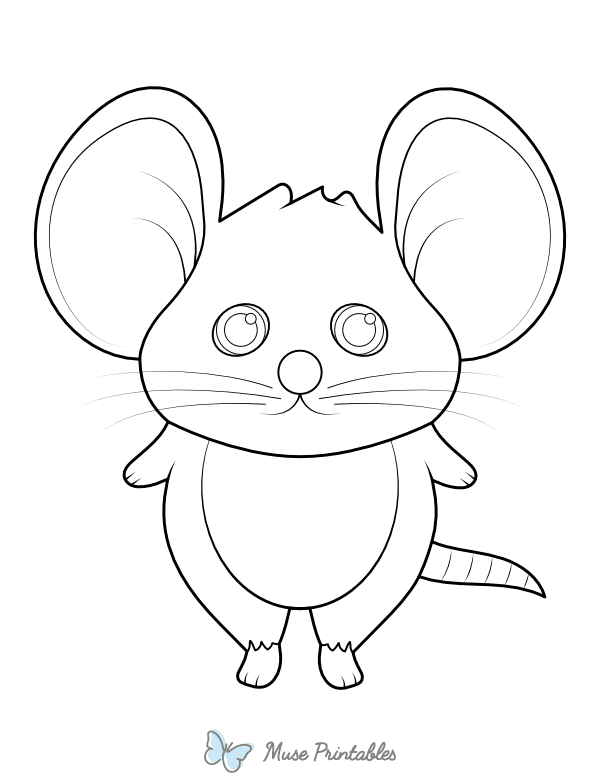 Adorable Mouse Coloring Page