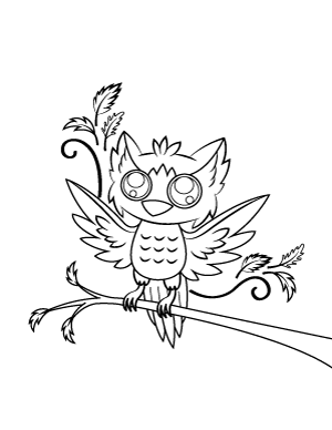 Adorable Owl Coloring Page