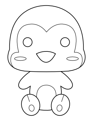 Adorable Penguin Coloring Page