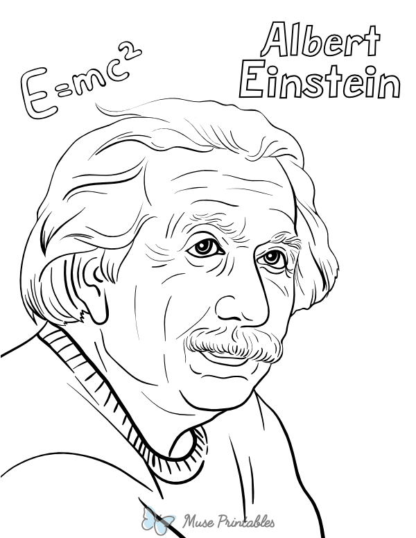 Albert Einstein Coloring Page