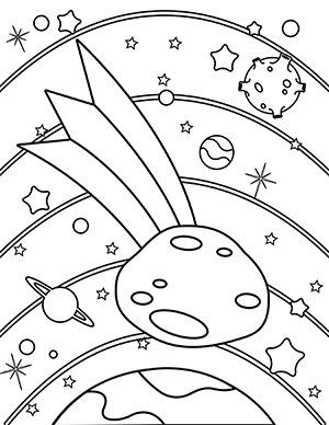 Asteroid Coloring Page