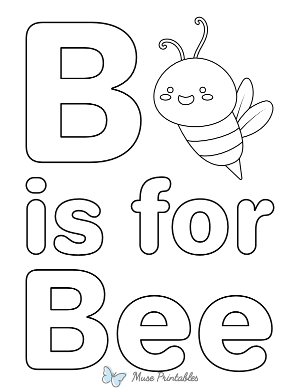 B Is for Bee Coloring Page