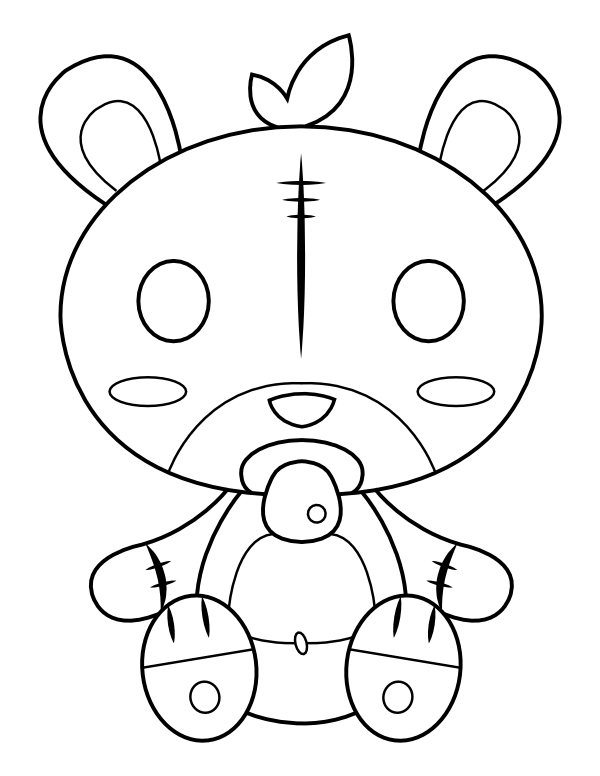 Baby Bear Coloring Page