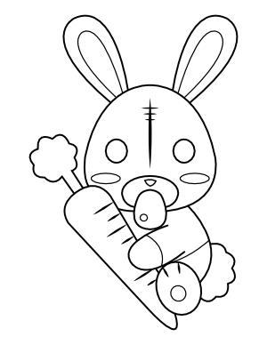 Baby Bunny Coloring Page