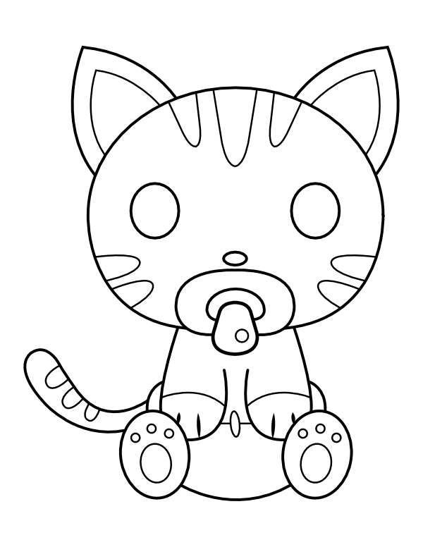 Baby Cat Coloring Pages