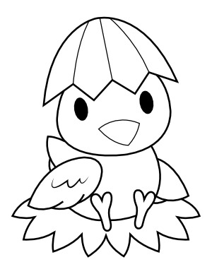 Baby Chick Coloring Page