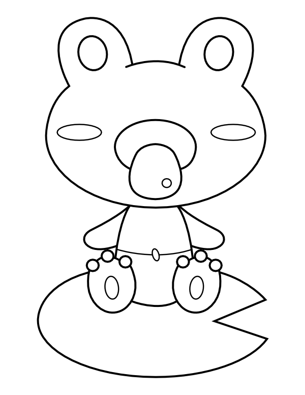 Baby Frog Coloring Page