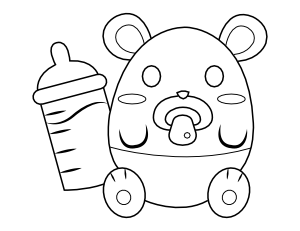 Baby Hamster Coloring Page