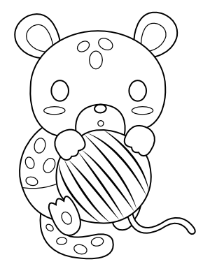Baby Leopard Coloring Page