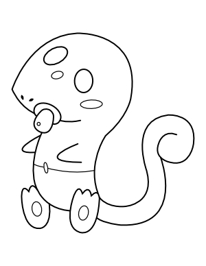 Baby Lizard Coloring Page