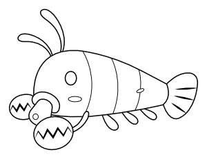 Baby Lobster Coloring Page