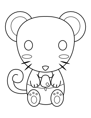 Baby Mouse Coloring Page