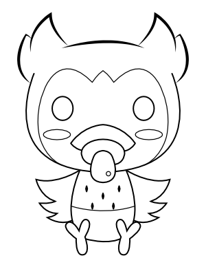 Baby Owl Coloring Page