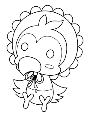 Baby Parrot Coloring Page