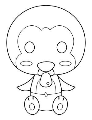 Baby Penguin Coloring Page